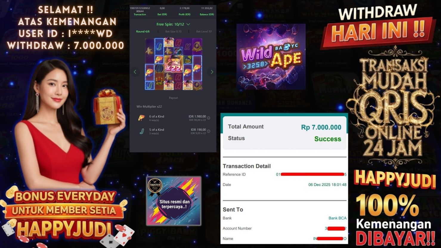 HAPPYJUDI JACKPOT SLOT WILD APE